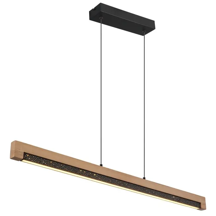 Globo Starla Hanglamp LED Donkerbruin, Zwart, 1-licht Hete Deal