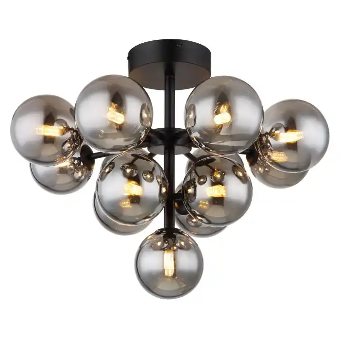 Nieuw Globo Grappy Plafondlamp Zwart, 13-lichts