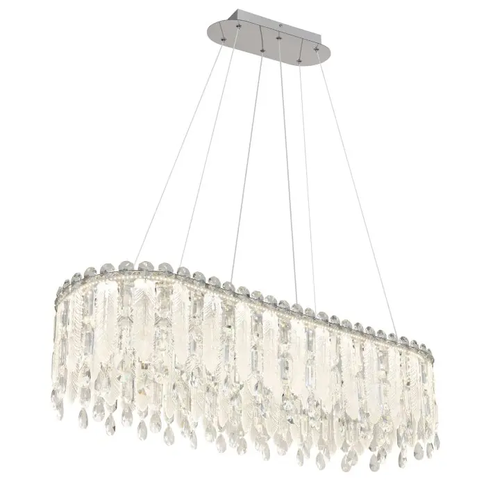 Direct Beschikbaar Globo Klunka Hanglamp LED Chroom, 1-licht, Afstandsbediening