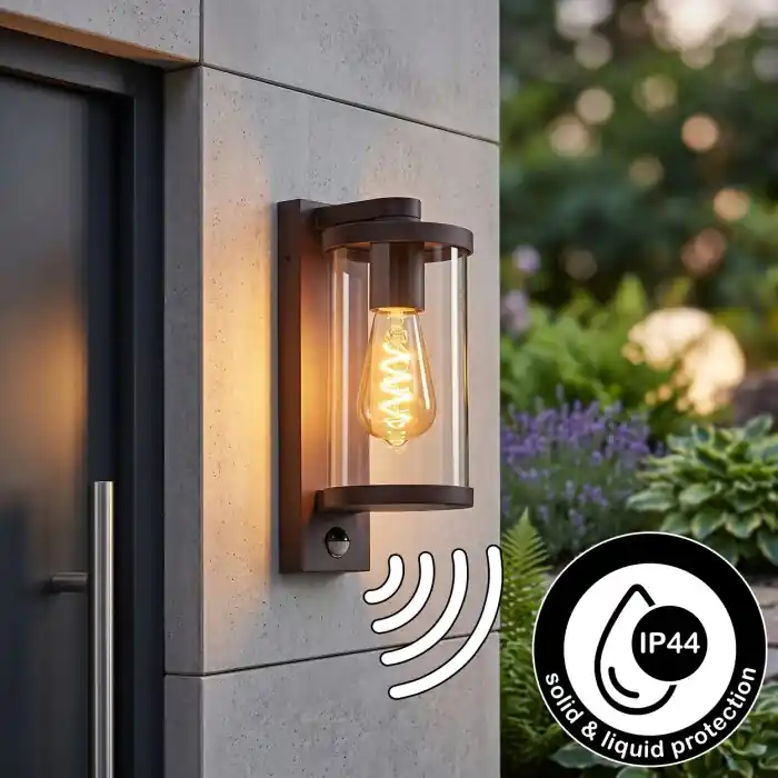 Must-Have Telhada Buitenlicht, Wandlamp voor buiten Roest, 1-licht, Bewegingsmelder