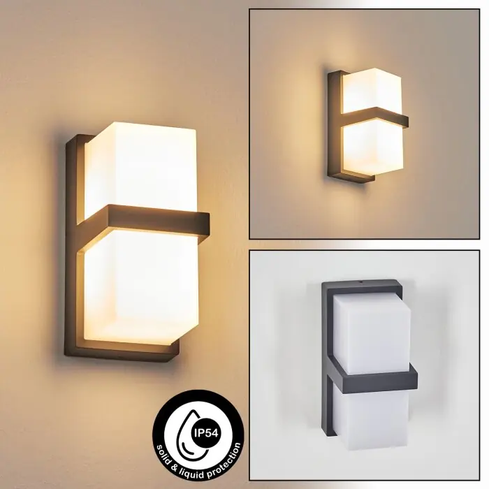 Koopje Antua Wandlamp voor buiten, Licht omhoog & omlaag Antraciet, 1-licht