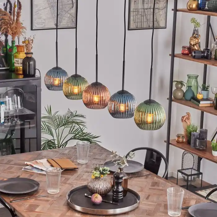 Veilige Betaling Koyoto Kogellampje, Hanglamp Zwart, 5-lichts