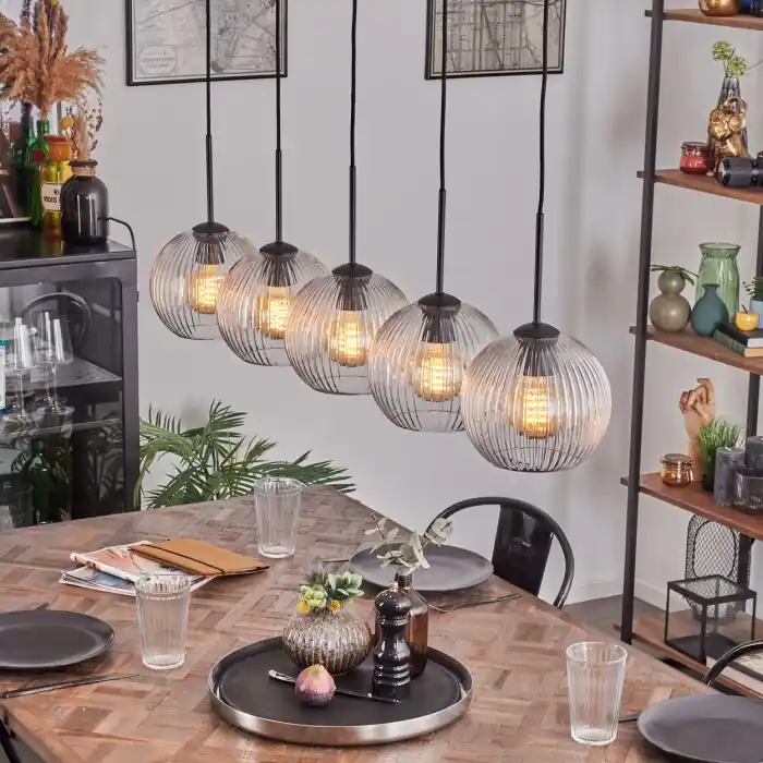Beperkte Voorraad Koyoto Kogellampje, Hanglamp Zwart, 5-lichts