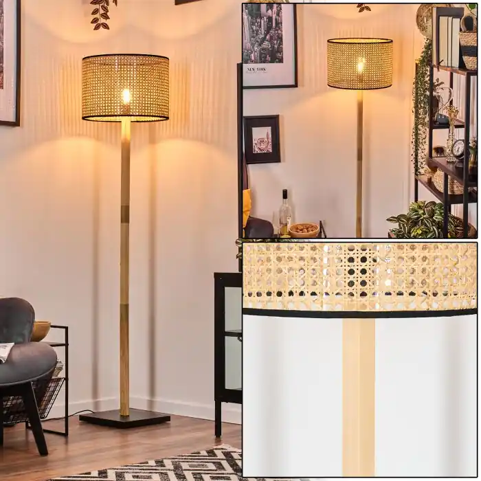 Ramila Staande lamp Natuurlijke kleuren, Zwart, 1-licht Koop Online
