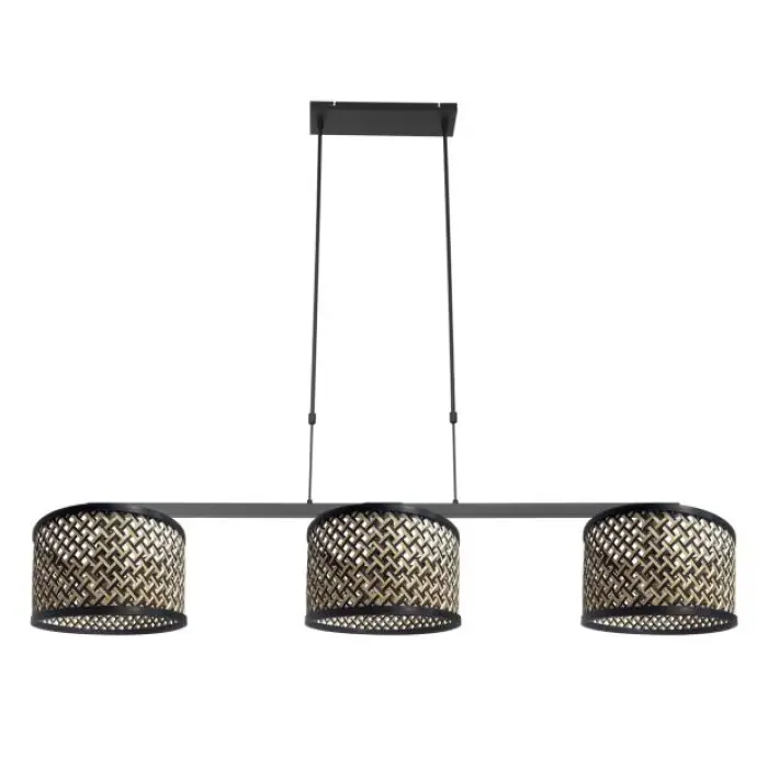 steenhouwer Stang Hanglamp Zwart, 3-lichts Tijdelijk Beschikbaar