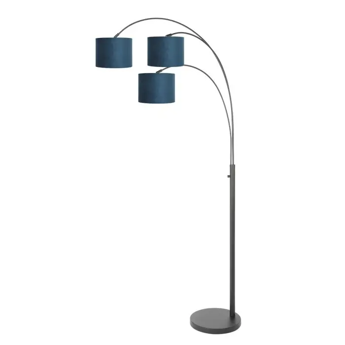 Populair steenhouwer Light Staande lamp Zwart, 3-lichts