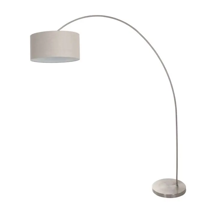 Korting steenhouwer Solva Staande lamp Staal geborsteld, 1-licht