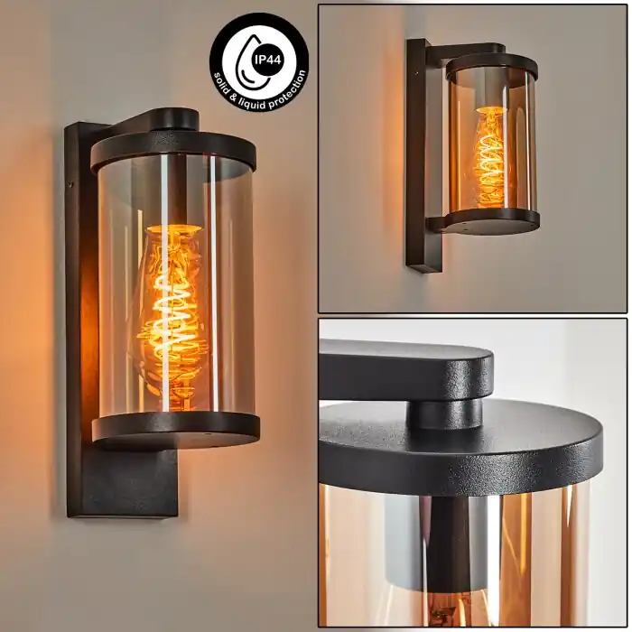 Uitverkoop Telhada Buitenlicht, Wandlamp voor buiten Zwart, 1-licht