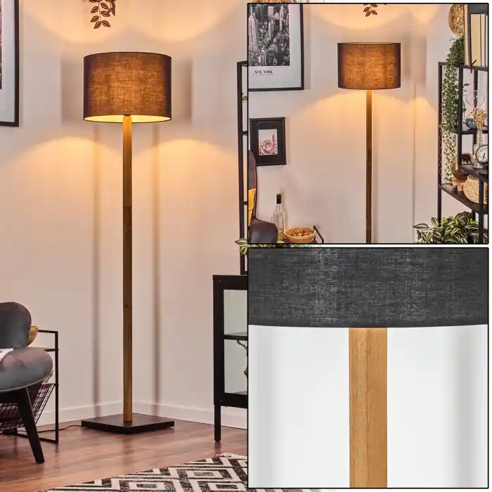 Bassagoda Staande lamp Natuurlijke kleuren, Zwart, 1-licht Favoriet