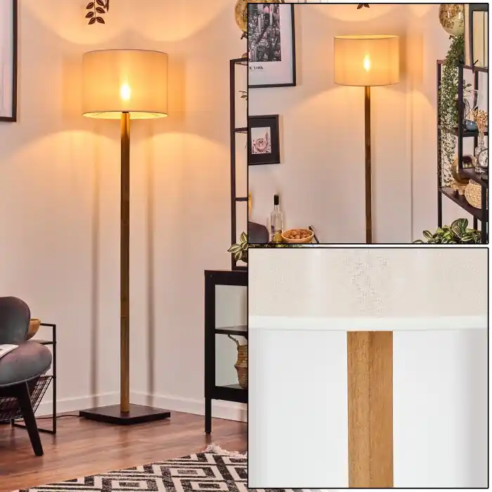 Bestel Nu Bassagoda Staande lamp Natuurlijke kleuren, Zwart, 1-licht