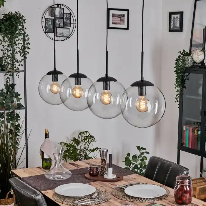 Gastor Hanglamp, Kogellampje, Hanglamp Duidelijk, 4-lichts Nieuw