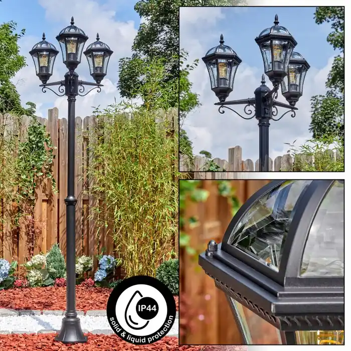 Koop Online Lavajo Buitenlicht, Kandelaar, Pad licht Zwart, 3-lichts