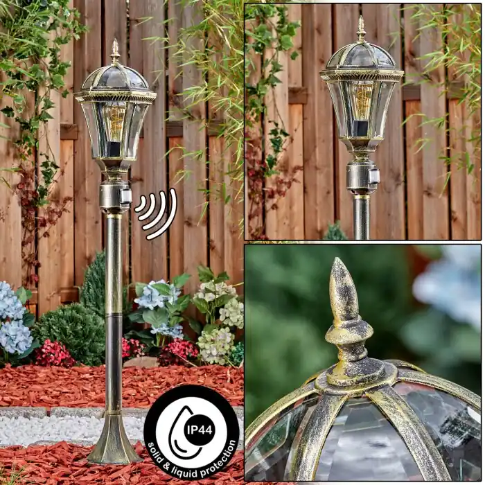 Lavajo Buitenlicht, Pad licht Goud, Zwart, 1-licht, Bewegingsmelder Flitsaanbieding