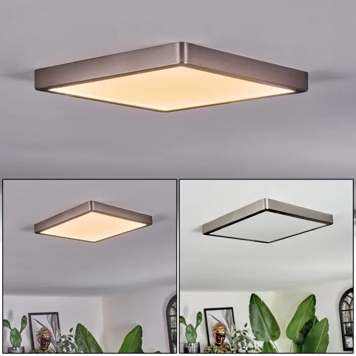 Lage Prijs Finsrud Plafondlamp, Paneel LED Zilver, 1-licht