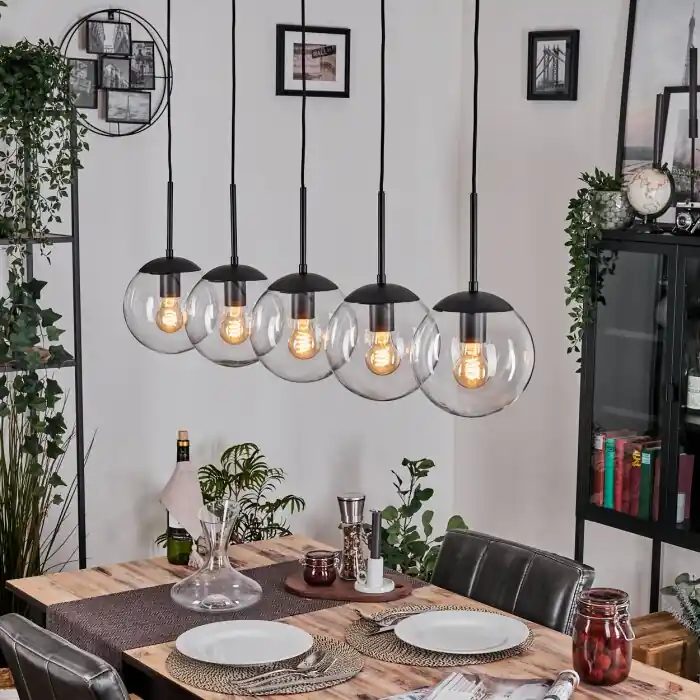 Gastor Hanglamp, Kogellampje, Hanglamp Duidelijk, 5-lichts Nieuw