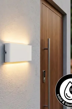 Actieprijs Gamas Wandlamp voor buiten, Badkamerlamp, Wandlamp, Muurspot Wit, 1-licht