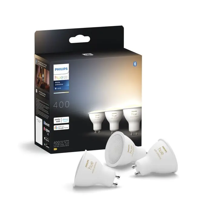 Shop Nu Philips Hue White Ambiance LED GU10 5 Watt 2200 - 6500 Kelvin 250 Lumen