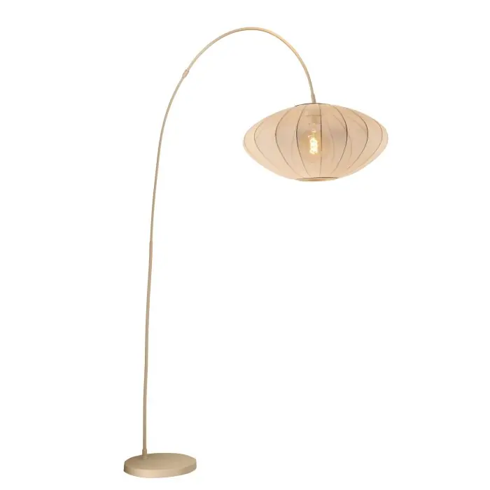Koop Online Lucide CORINA Staande lamp, Booglampen Beige, 1-licht