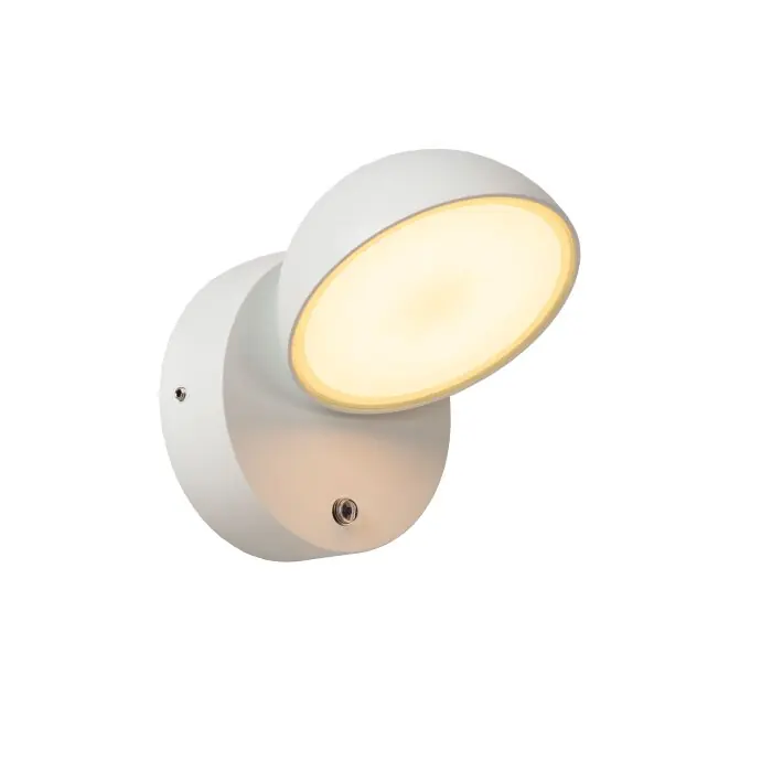 Exclusieve Aanbieding Lucide FINN Wandlamp voor buiten LED Wit, 1-licht, Bewegingsmelder