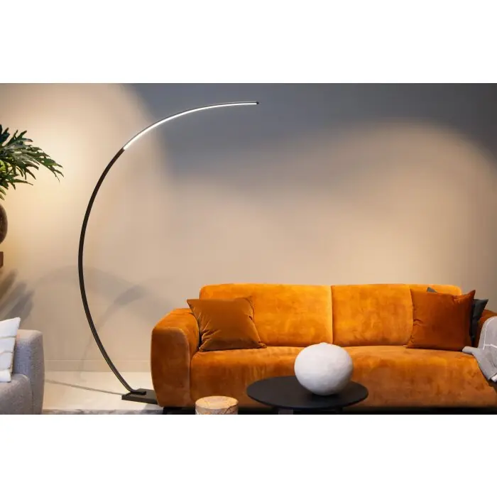 Lucide CURVE Staande lamp, Booglampen LED Zwart, 1-licht Exclusieve Aanbieding