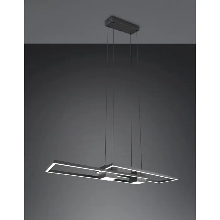 Trio verlichting ALBANY Hanglamp LED Zwart, 1-licht, Afstandsbediening Meest Verkocht