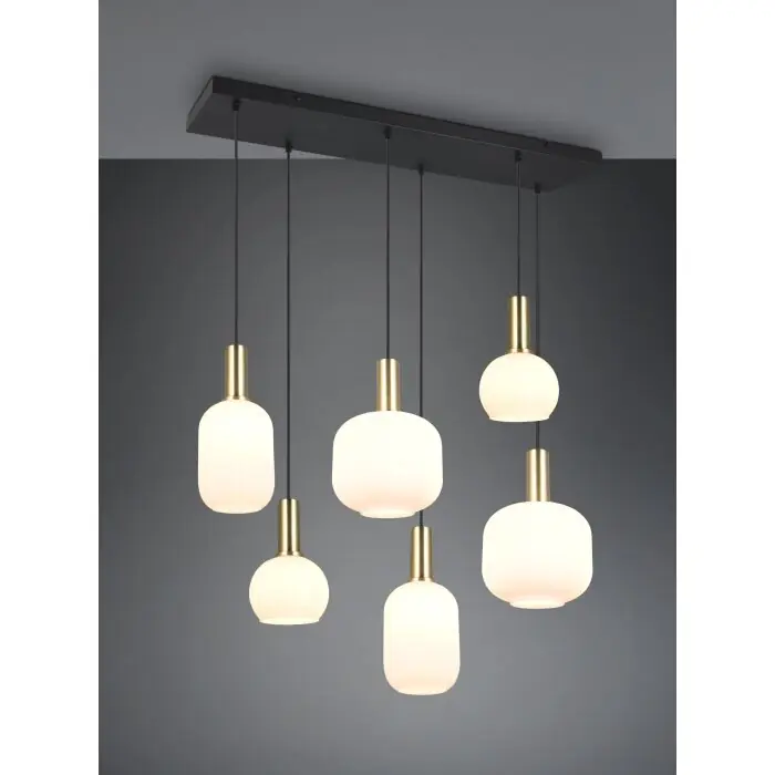 Actieprijs Trio verlichting Diva Hanglamp Messing, 6-lichts