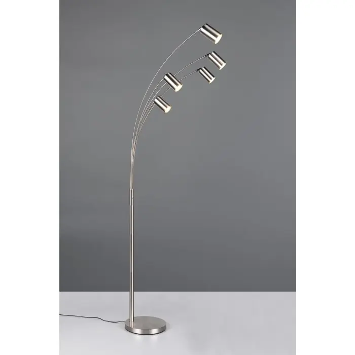 Favoriet Trio verlichting Marley Staande lamp, Booglampen Nikkel mat, 5-lichts