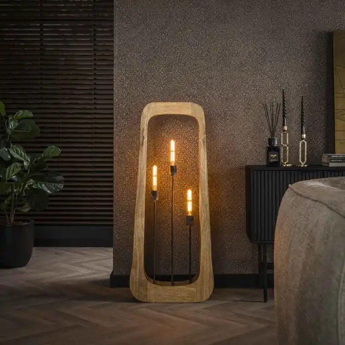 Idzaard Staande lamp Natuurlijke kleuren, 3-lichts Koop Online