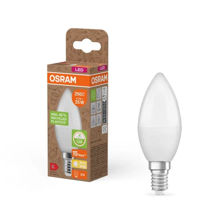 Osram E14 3.3 Watt warm wit 250 Lumen Gecertificeerd