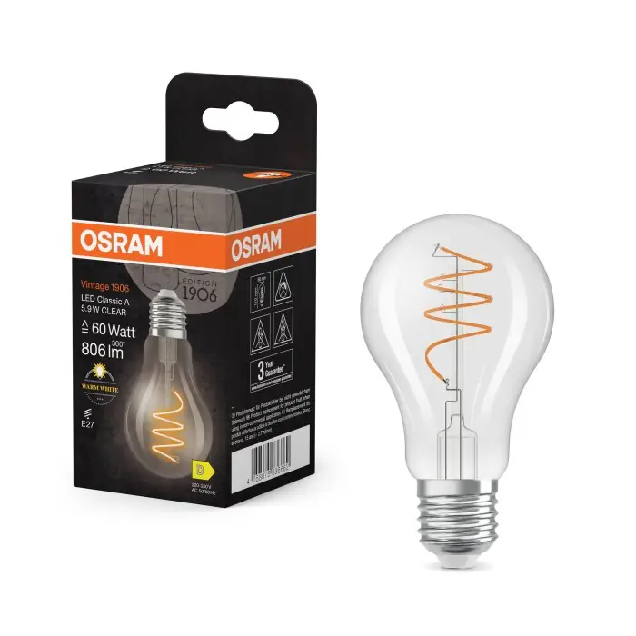 Laatste Versie Osram E27 5.9 Watt warm wit 806 Lumen