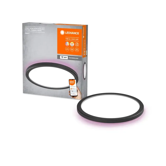 Tijdelijk Beschikbaar Ledvance ORBIS Wand- en plafondlamp LED Zwart, 1-licht, Kleurwisselaar