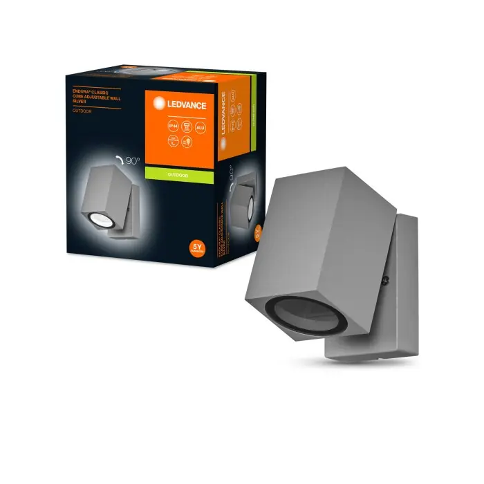 Premium Ledvance ENDURA Wandlamp voor buiten Zilver, 1-licht