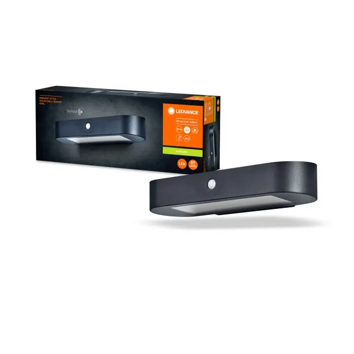 Ledvance ENDURA Wandlamp voor buiten LED Zwart, 1-licht, Bewegingsmelder Direct Beschikbaar