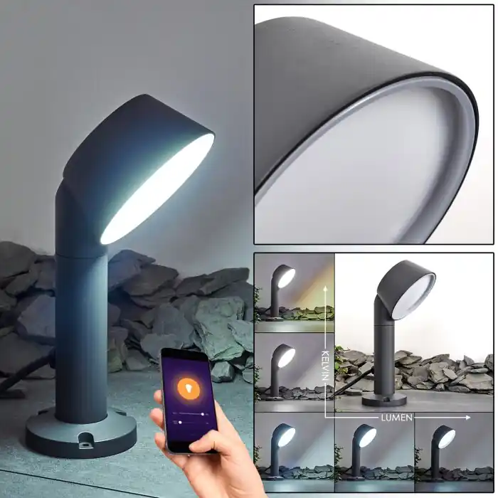 Koop Online Moroni Padverlichting LED Antraciet, 1-licht