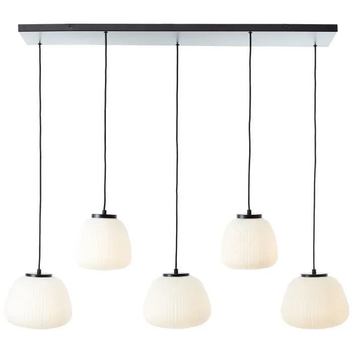 Briljante lampen Kaizen Hanglamp Zwart, 5-lichts Finale Uitverkoop