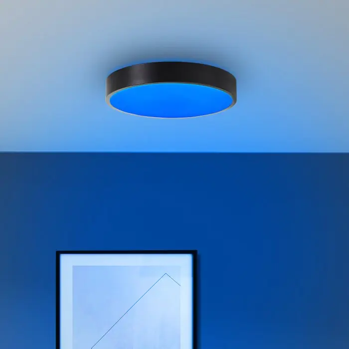 Briljante lampen Vadin Plafondlamp LED Zwart, 1-licht, Afstandsbediening Actieprijs