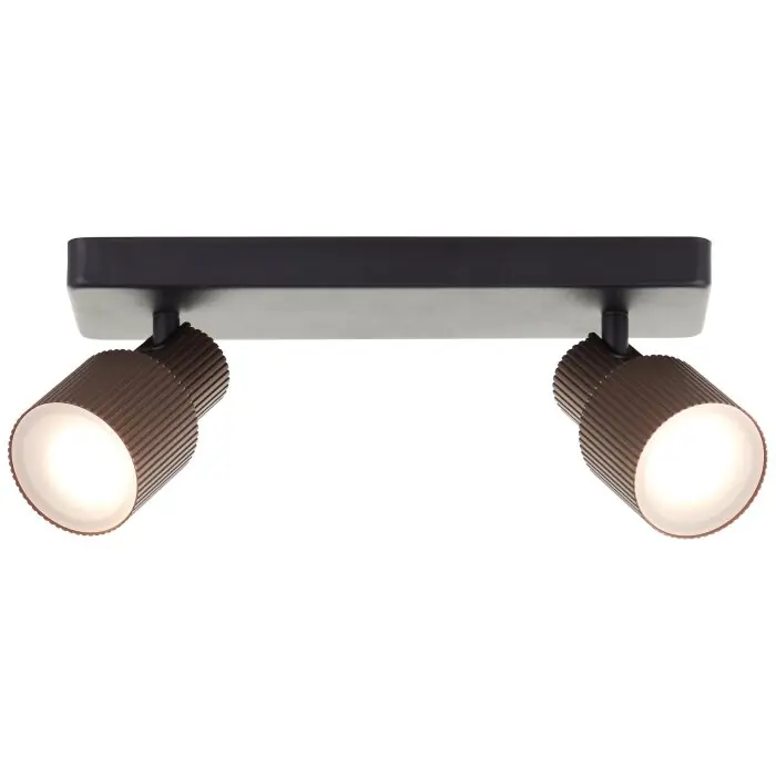 Briljante lampen Cadiz Plafondspot LED Zwart, 2-lichts Veilige Betaling