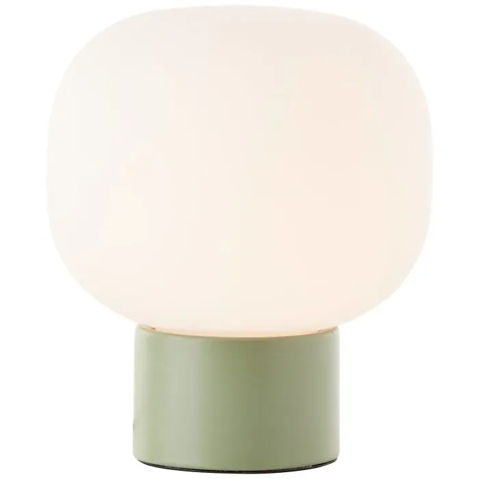 Briljante lampen Camille Tafellamp Groen, 1-licht Op = Op