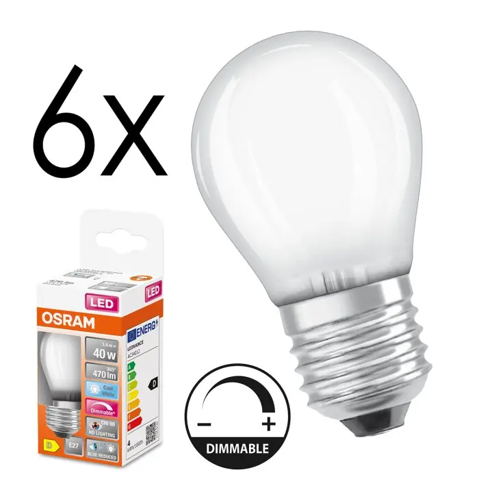Rechtstreeks Van De Fabrikant E27 LED 3.4 Watt neutraal wit dimbaar 470 Lumen