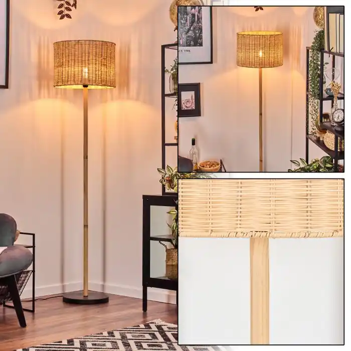 Op = Op Cavaca Staande lamp Natuurlijke kleuren, Zwart, 1-licht