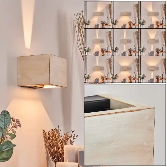 Marmorera Wandlamp, Muurspot Natuurlijke kleuren, Zwart, 1-licht Koop Online