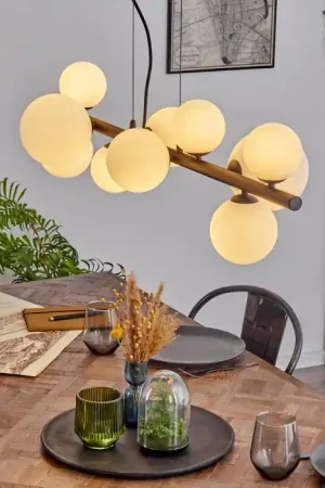 Weekendaanbieding Chehalis Kogellampje, Hanglamp Wit, 10-lichts