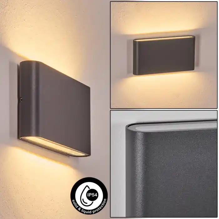 Gamas Wandlamp voor buiten, Badkamerlamp, Licht omhoog & omlaag, Wandlamp Antraciet, 1-licht Beste Prijs