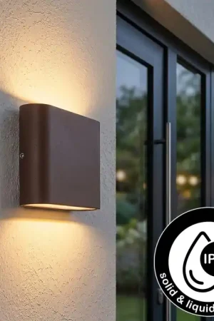 Weekendaanbieding Gamas Wandlamp voor buiten, Badkamerlamp, Licht omhoog & omlaag, Wandlamp Roest, 1-licht