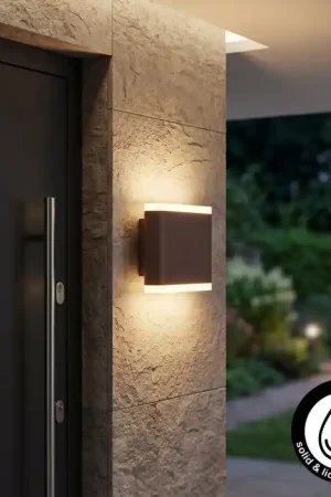 Aanbieding Gamas Wandlamp voor buiten, Licht omhoog & omlaag, Wandlamp LED Roest, 1-licht