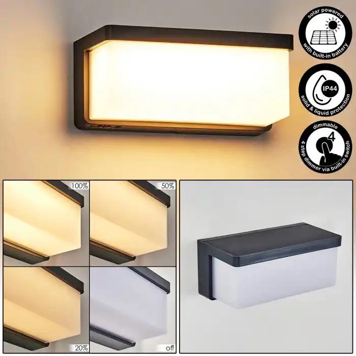 Rifbjerg Wandlamp voor buiten, Wandlamp, Muurspot LED Zwart, 1-licht Betrouwbaar