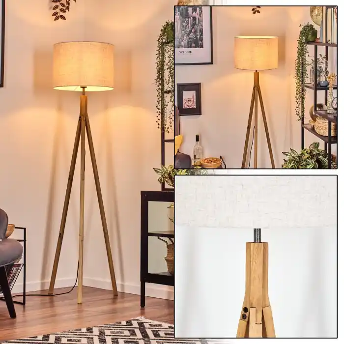 Bassagoda Staande lamp Natuurlijke kleuren, 1-licht Lage Prijs