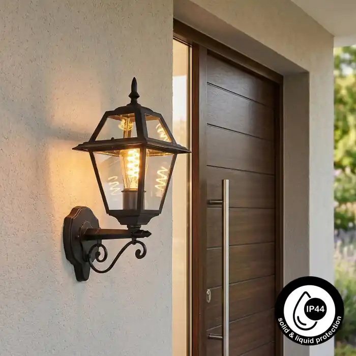 Direct Verzonden Fornelos Buitenlicht, Wandlamp voor buiten, Wandlamp Zwart, 1-licht