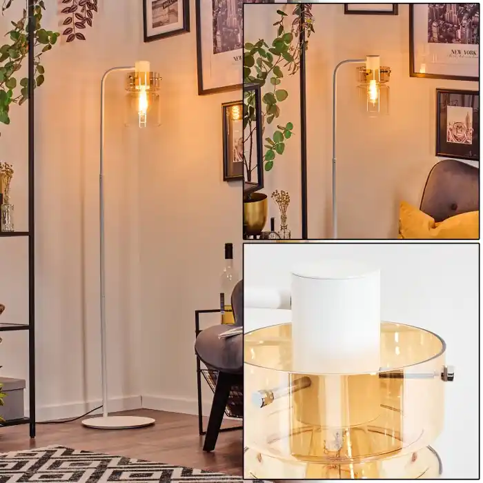Koop Online Hasvik Staande lamp Wit, 1-licht