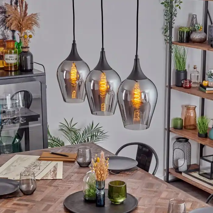 Lutarp Hanglamp, Hanglamp Zwart, 3-lichts Laatste Kans